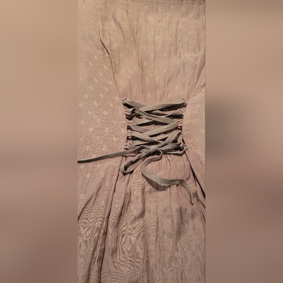 Cream Boho long sleeve embroidered dress - Picture 5 of 8